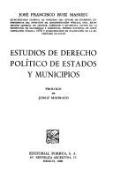 Cover of: Estudios de derecho político de estados y municipios
