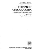 Cover of: Fernando Chueca Goitia, su obra teórica entre 1947 y 1960 by Juan de la Encina