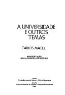 Cover of: A universidade e outros temas