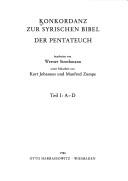 Konkordanz zur syrischen Bibel by Werner Strothmann