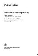 Cover of: Studien zu einer Geschichte der literarischen Empfindung