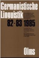 Cover of: Sprachliche Normen und Normierungsfolgen in der DDR