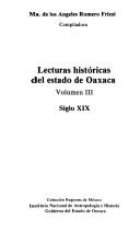 Cover of: Lecturas históricas del Estado de Oaxaca.