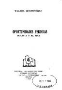 Cover of: Oportunidades perdidas by Walter Montenegro