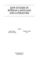 Cover of: New studies in Russian language and literature