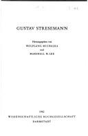 Cover of: Gustav Stresemann by herausgegeben von Wolfgang Michalka und Marshall M. Lee.