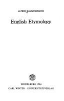 Cover of: English etymology
