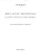 Cover of: Boccaccio medievale e nuovi studi sul Decameron by Vittore Branca