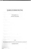Cover of: Fabelforschung