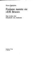 Cover of: Fontane nannte sie "Effi Briest": das Leben der Elisabeth von Ardenne