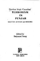 Cover of: Terrorism in Punjab: selected articles and speeches