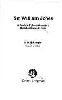Cover of: Sir William Jones by Soumyendra Nath Mukherjee