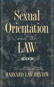 Cover of: Sexual orientation and the law | 