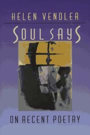 Cover of: Soul Says by Helen Hennessy Vendler