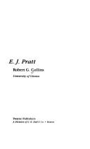 Cover of: E. J. Pratt