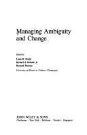 Cover of: Managing ambiguity and change