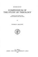 Cover of: Compendium of the study of theology