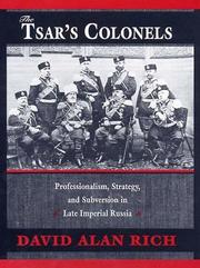 Cover of: The Tsar's Colonels by David Alan Rich