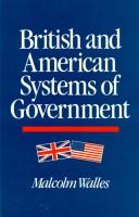 Cover of: British and American systems of government
