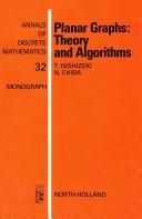Cover of: Planar graphs: theory and algorithms