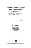 Cover of: Power system design and applications for alternative energy sources