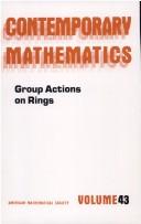 Cover of: Group actions on rings