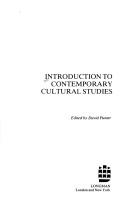 Cover of: Introduction to contemporary cultural studies