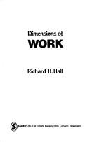 Cover of: Dimensions of work