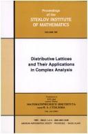 Cover of: Distributive lattices and their applications in complex analysis