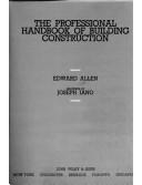 Cover of: The professional handbook of building construction