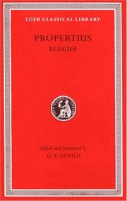 Cover of: Elegies by Sextus Propertius