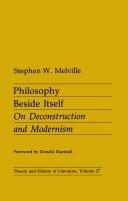 Philosophy beside itself by Stephen W. Melville