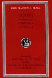 Cover of: Agricola. Germania. Dialogue on Oratory | P. Cornelius Tacitus