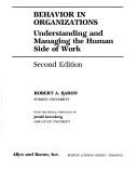 Behavior in organizations cover