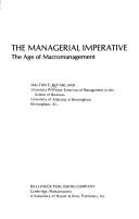 Cover of: The managerial imperative by Dalton E. McFarland
