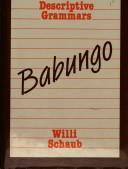 Cover of: Babungo by Willi Schaub