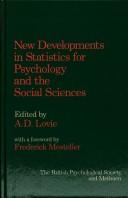 Cover of: New developments in statistics for psychology and the social sciences by edited by A.D. Lovie.