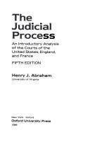 Cover of: The judicial process by Henry Julian Abraham