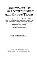 Cover of: Dictionary of collective nouns and group terms