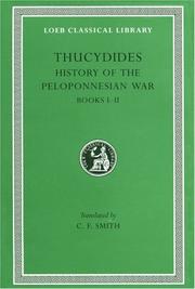Cover of: History of the Peloponnesian War, I, Books 1-2