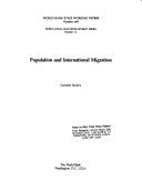 Cover of: Population and international migration