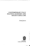 Cover of: Contemporary Italy by Donald Sassoon