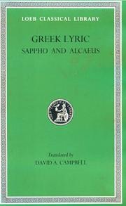 Cover of: Greek lyric by with an English translation by David A. Campbell.