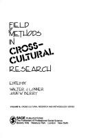 Field methods in cross-cultural research by Walter J. Lonner, John W. Berry