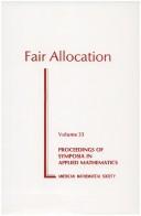 Cover of: Fair allocation