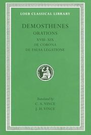 Cover of: Orations: De Corona, De Falsa Legatione (Loeb Classical Library, No. 155)