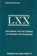 Cover of: The Greek text of Ezekiel by Leslie John McGregor