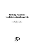 Cover of: Housing vouchers: an international analysis