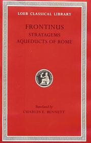 Cover of: Frontinus by Sextus Julius Frontinus, Sextus Julius Frontinus