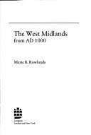 Cover of: The West Midlands from AD 1000